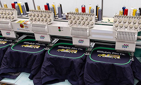 Hillsdale Fire Co. Jackets Being Embroidered